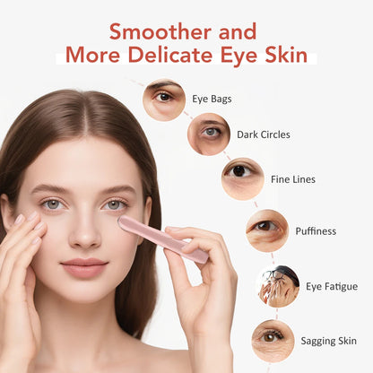 Facial Beauty Device Eye Massager Wand 3 Hot Compress Vibration Skin Care Tool for Relax Eye Dark Circles Eye Bags Puffiness